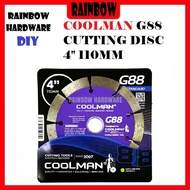 COOLMAN DIAMOND CUTTING DISC G88 4" 110MM