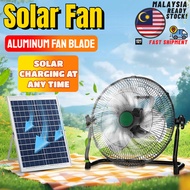 【Good】Solar Fan Rechargeable Energy Kipas Solar Fan 12inch Solar Fan Outdoor Solar kipas camping kip