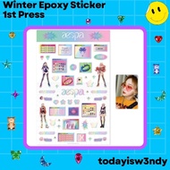 ✸❁☄Aespa Winter epoxy sticker pc photocards