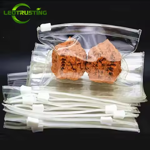 50PCS Clear Plastic PVC Jewelry Ziplock Bag DIY Waterproof Dustproof Battery Earring Beads PVC Trink