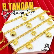 Rantai Tangan gantung love emas 916 Rantai Tangan Emas 916 Gelang tangan emas 916 emas 916 original 