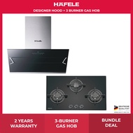 Hafele 90cm Designer Hood + 3 Burners Gas Hob (TG) (538.61.956)