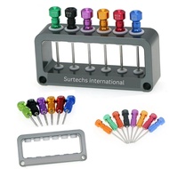 Hot 8 Pcs Implant Screw Driver Kit Lab Abutment Tools Lab Abutment Hex Screwdriver With Holder-hot