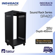 INDORACK Audio Rack 20U Depth 450mm Rak Audio Sound System Mixer SR420