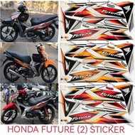 HONDA FUTURE 125 BODY COVER STICKER STRIPE COVER SET (2) BLACK ORANGE RED FUTURE125 HITAM MERAH OREN