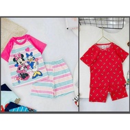 • BB 4NG3L • 8-12 Playset Big Kids / Baju Sepasang Seluar Pendek Kanak-kanak Budak / Playset Budak C