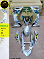 (STICKER TANAM/AIRBRUSH) RAPIDO COVER SET RS150R V2 WINNER 150 (13) SILVER