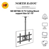 NORTH BAYOU NBT560-15 ROTATED TILTED CEILING FLIP DOWN TV MOUNT FOR 32 INCH T0 75 INCH