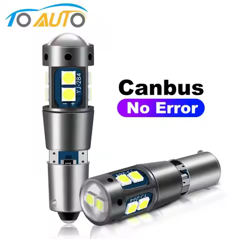 2pcs Canbus Error Free BA9S BAX9S BAY9S Led Bulb H21W T4W 10SMD 3030 Chips Turn Signal Light Dashboa