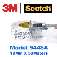 [TapeExpert] 3M Double Sided Tape 9448A 50 Meters Thin Non Woven Fabric Tissue Double Coated Origina