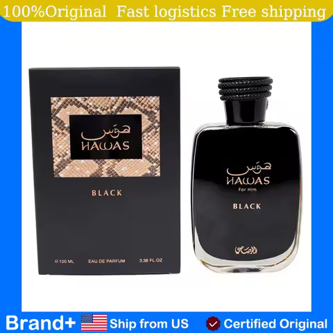 Original Arabic Perfume RASASI HAWAS BLACK For Men Eau De Parfum Hair and body spray 100ML long last