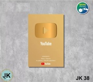 TERLARIS PROMO PAKAI NAMA SENDIRI 20x30cm 6mm Hiasan Dinding Youtube GOLD SILVER INSTAGRAM TIKTOK   