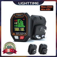 POROMETISTO Digital Socket Tester Voltage Test RCD Socket Detector US/EU/UK Polarity Check Detector 