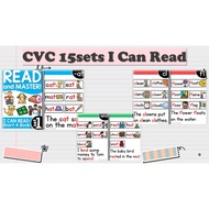 [PRE230] 64 pages CVC 15sets I Can Read Worksheet for Pre-school PDF version 电子书