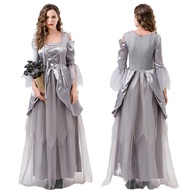Women's Victorian Gothic Halloween Costume Dress - 17th Century Style