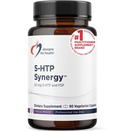 Designs for Health 5-HTP 50mg with 90 Capsules Vitamin B6 (P-5-P) - 5-HTP Synergy 50 mg Supplement -