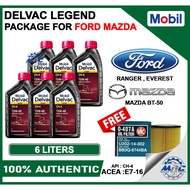 Mobil Delvac Legend 15W-40 6 liters for FORD RANGER , EVEREST , MAZDA BT-50 - ENGINE OIL