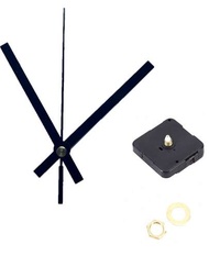 1套黑色電子時鐘機芯+指針,石英時鐘零件,適用於diy掛鐘,十字繡裝飾