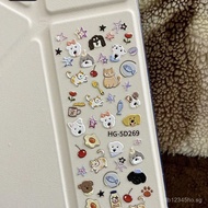New Style Soft Cute Pet Dog and Cat Embossed 3D Nail Stickers Adorable Cartoon 2H5J