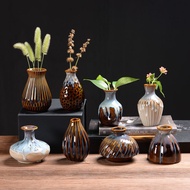 [44% Repurchase Rate] Kiln to Blue Small Vase Ornaments Desktop Small Flower Arrangement Tea Ceremon
