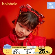 Balabala Girls Hair Accessories Baby New Year Red Hair Band Hanfu National Style Headdress Cute Sweet Headband Festive