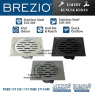 BREZIO FDBZ 1711 FDBZ 1711SS FDBZ 1711MB FDBZ 1711GM Floor Drain Anti-Odor Bathroom Drain Strainer S