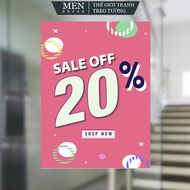 PP Decal Sumer Poster Decorating Glass Doors, Wood,...For SL Store(06)