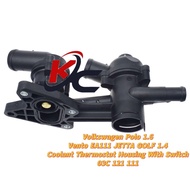 VOLKSWAGEN POLO 1.6 VENTO EA111 JETTA GOLF mk6 1.4  COOLANT THERMOSTAT HOUSING WITH SWITCH 03C 121 1