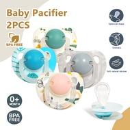 2pcs Baby Pacifier, Anti-colic Pacifier, Baby Pacifier, Round Head Silicone Pacifier, Anti-lost Chai