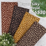 Kain Rayon Silky Premiun Motif Bunga 56530 Per 0.5Meter Rayon Silky Motif Premium