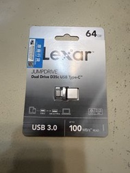 Lexar JUMPDRIVE D35c 64GB USB Type-C 雙頭手指