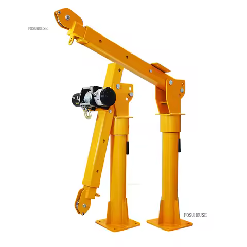 Truck-mounted Crane Mobile Lifting Cranes Household 220V Mobile Lifting Crane Simple Truck Cantileve