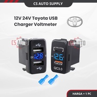 CS PD USB CHARGER VOLTMETER 12V 24V TOYOTA Toyota Perodua Myvi Alza CAR MOTOR LORRY TRAILER PHONE DA