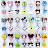 GIVEN Mickey Minnie Name Tag Cute Badge Holder Students Card Holder Silicone ID Card Clips