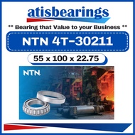 NTN 4T-30211 ( 55 x 100 x 22.75 ) 100% ORIGINAL Made In JAPAN Metric Tapered Roller Bearings 4T 3021