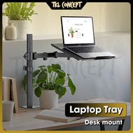 Laptop Desk Stand Mount | Laptop Tray Mount | Fully Adjustable Laptop Arm Mount | Single Laptop Desk