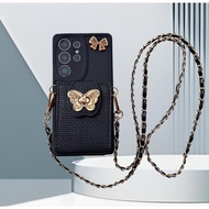 Black includes oblique strap for samsung s25ultra soft white wallet cases amsung s25 ultra s24ultra 