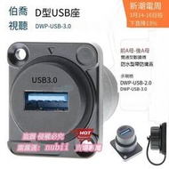 樂享購✨DWP-USB-3.0高速雙通機柜面板帶繩固定防水防塵蓋2.0D型插座模塊
