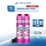 Lysol Antibacterial Disinfectant Spray Cleaner Crisp Berry 510 G Set of 2