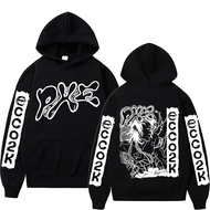 Rapper Ecco2k Double Sided Print Hoodie Drain Gang Sweatshirt Mens Loose Harajuku Streetwear Men Wom