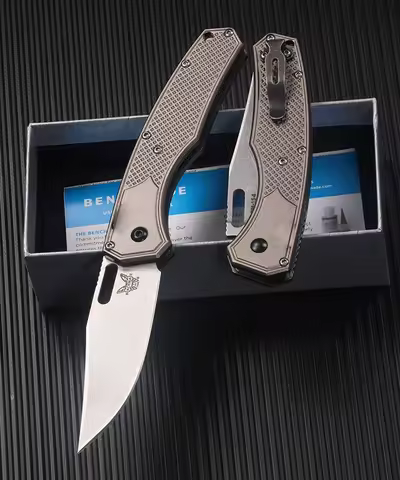 New folding knife Drop point Outdoor flippers Carbon fiber handle Tactical Pocket Survival hunting R