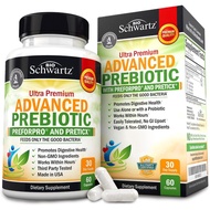 Prebiotics for Advanced Gut Health 60 Capsules - Immune System Support &amp; Dietary Fiber - Fuels Good Bacteria Growth to Promote Digestive Gas &amp; Digestion Probiotics for Men &amp; Women