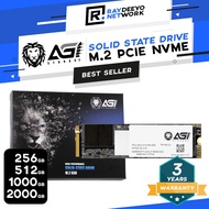 AGI Rapidity Series (256GB/512GB/1TB/2TB) M.2 2280 PCIe NVMe SSD Solid State Drive [Intel Chipset]