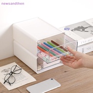 newsandthen Transparent Desktop Storage Box Drawer Type Office File Storage Box Bedroom Study Stack 
