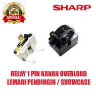 Relay Ptc 1 Pin Kanan Overload Lemari Pedingin / Showcase Sharp