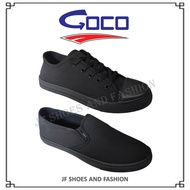 GOCO Primary Secondary Black School Shoes | GOCO Kasut Sekolah Hitam Unisex Bertali/Sarung