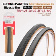 CHAOYANG H457/H5224 Bike Tire 700x25C/28C/35C/40C Anti-puncture Road Bicycle Tires 30TPI/60TPI Yellow Edge Wire Tire Cycling Parts