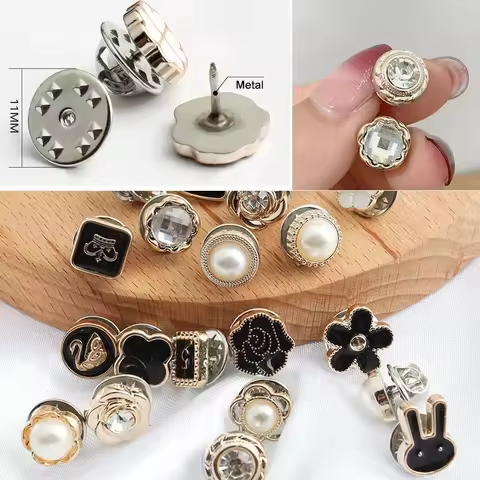 10/20pcs Button Brooch Prevent Accidental Exposure Buttons Brooch Pins Badge Cufflinks Button Detach