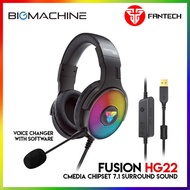FANTECH Fusion HG22 RGB Gaming Headset Earphones With Microphone USB 7.1 Surround Sound Wired Gaming