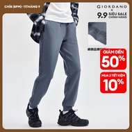GIORDANO Men Joggers Brand Print Athleisure Joggers Drawstring Elastic Waist Sporty Simple Fashion C